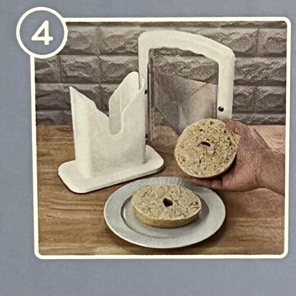 Crofton Bagel Slicer Stainless Steel Blade Cutter Dishwasher Safe Kitchen Tool - Picture 10 of 12